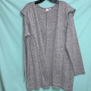 GAP Heather Gray Open-Front Cardigan
